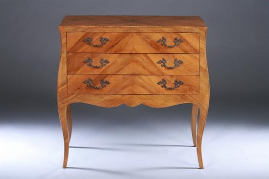 Appraisal: LOUIS XV STYLE KINGWOOD VENEERED COMMODE th century with gilt-metal