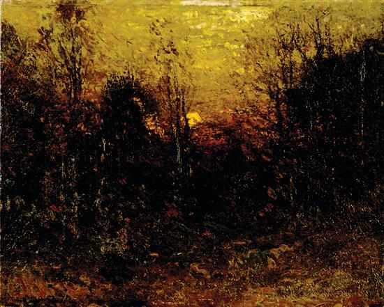 Appraisal: John Joseph Enneking attributed to Massachusetts Maine - WOODLAND SUNSET