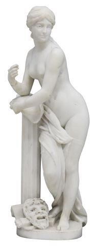 Appraisal: Carved marble sculpture signed A Lanson Alfred Desire Lanson French