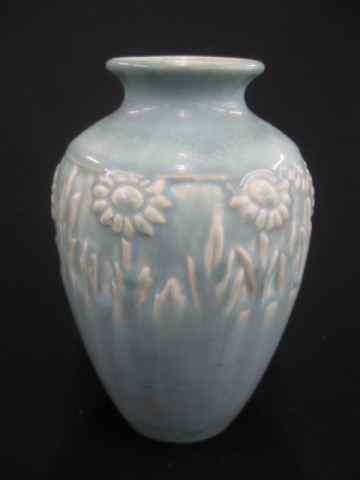 Appraisal: Rookwood Art Pottery Vase blue bandof sunflowers - '' tall