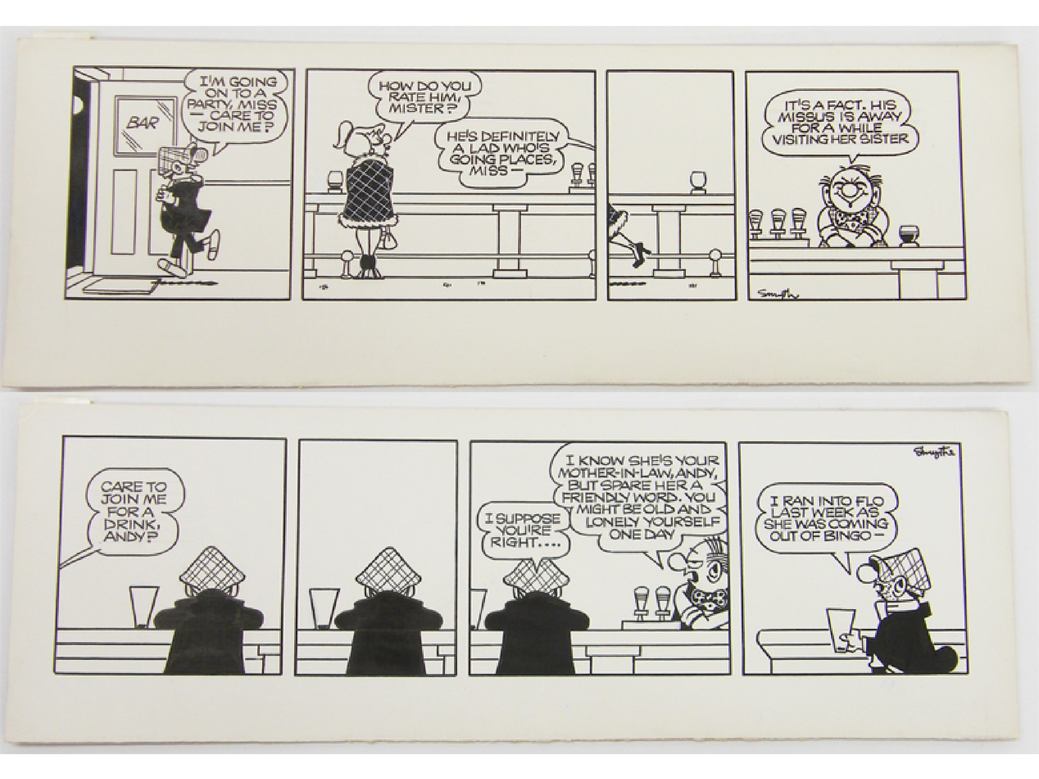 Appraisal: Reginald Smythe - - Andy Capp two original pen and