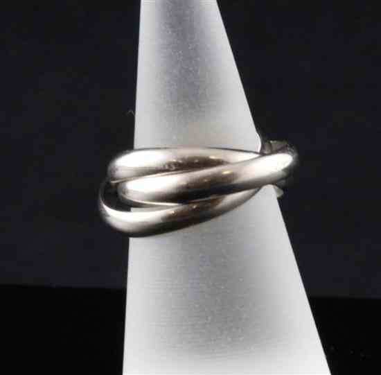 Appraisal: A Cartier ct white gold 'Russian' wedding ring in Cartier