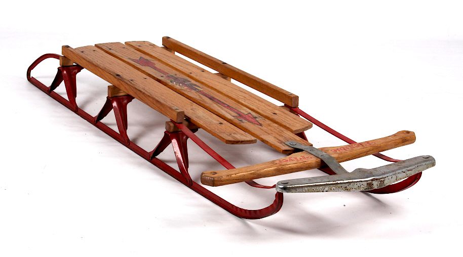 Appraisal: Flexible Flyer Metal and Wood Snow Sled Offered in this