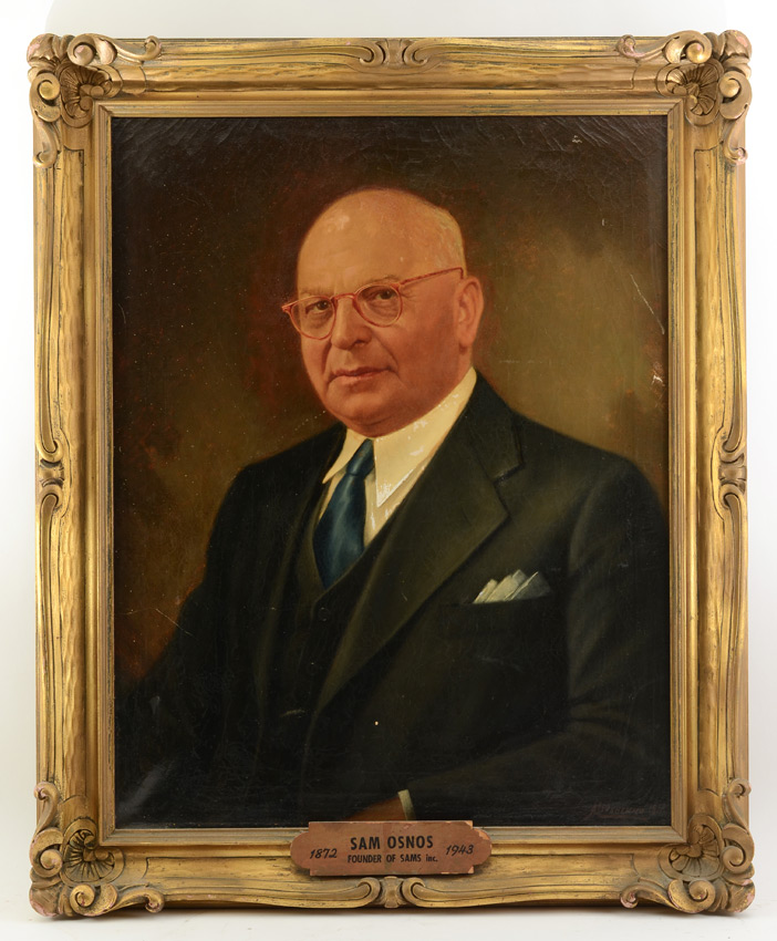 Appraisal: FINE PORTRAIT PAINTING OF SAM OSNOS Founder of Sam's Incorporated