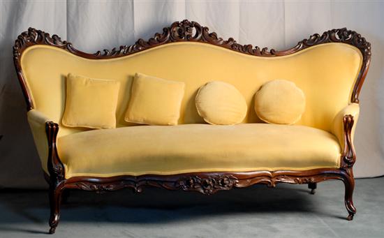 Appraisal: A th C Baltimore Rococo Revival Triple Back Sofa of