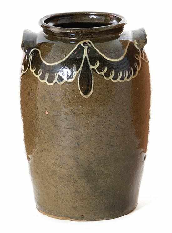 Appraisal: Rare Edgefield double-decorated storage jar attributed to Phoenix Factory South