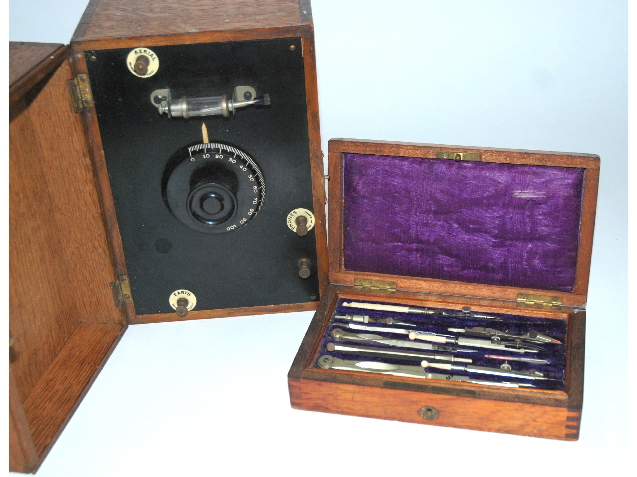 Appraisal: A drawing set in fitted case and electrical instrument