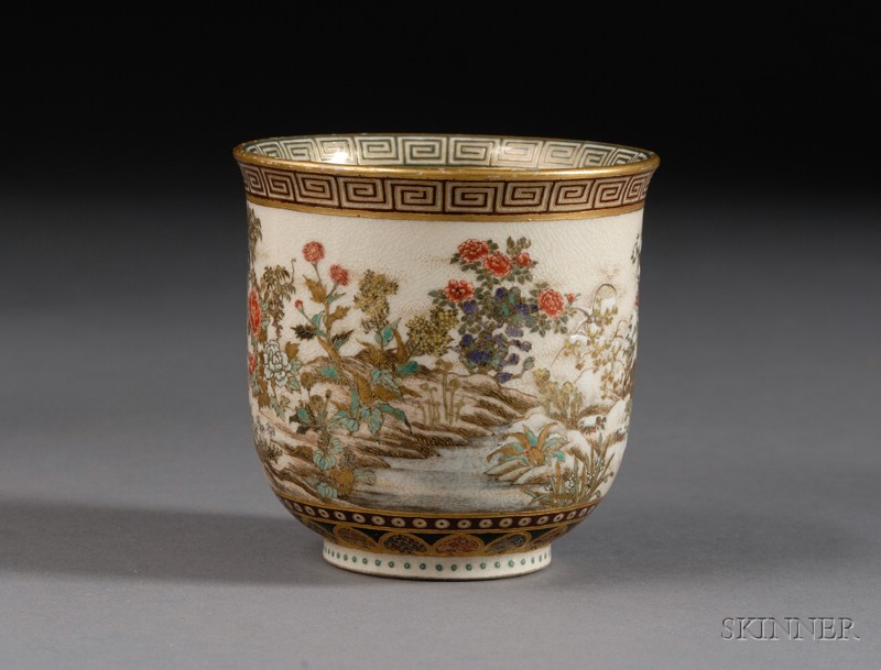 Appraisal: Pottery Cup Japan Meiji period late th early th century