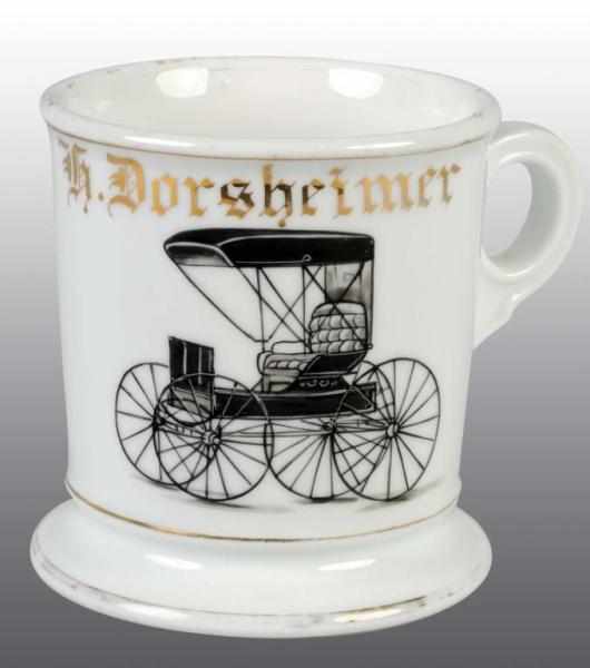 Appraisal: Buggy Maker Shaving Mug Description Stamped Leo C Denitz under