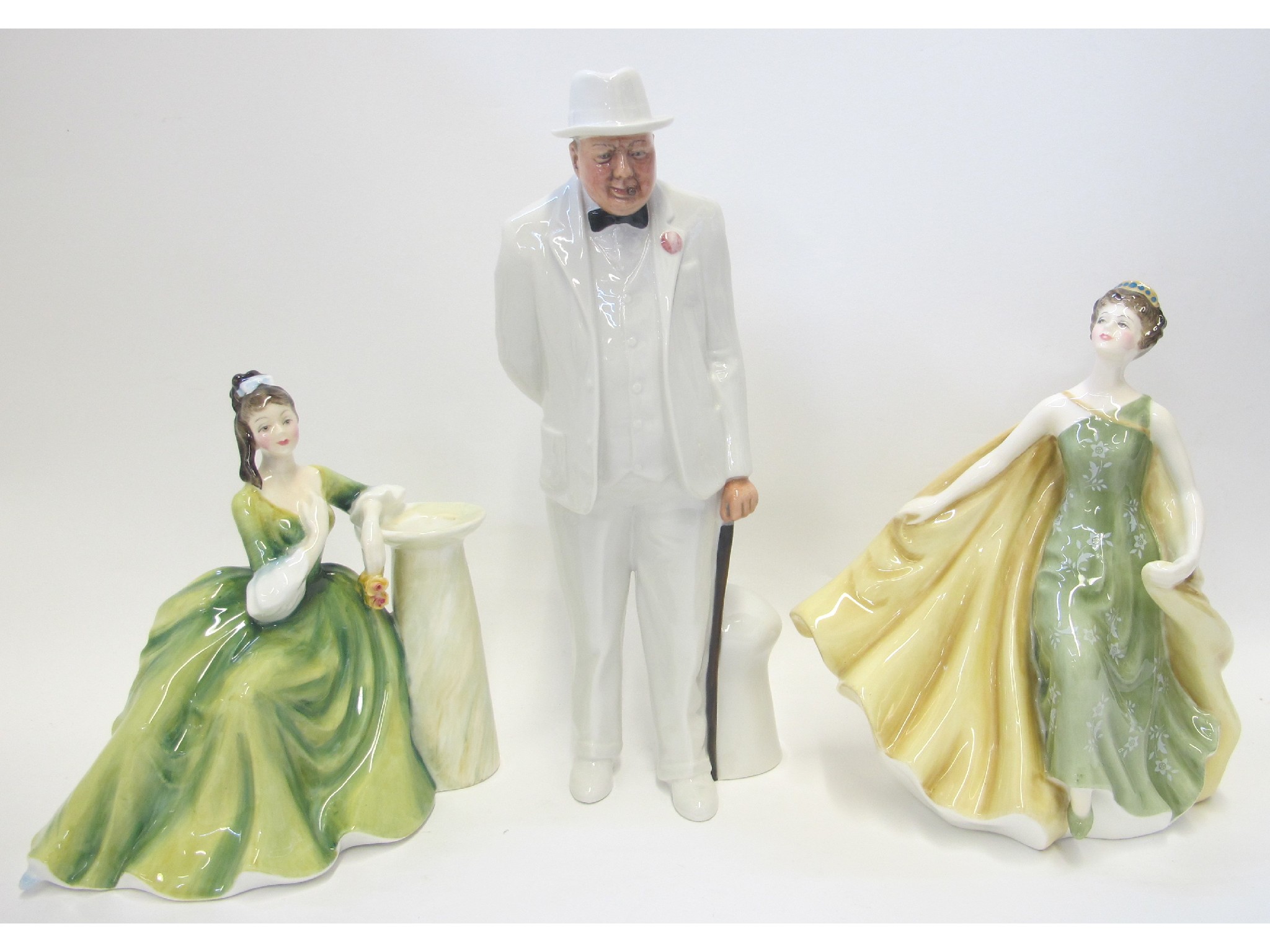 Appraisal: Three Royal Doulton figures Secret Thoughts Alexandra and Sir Winston