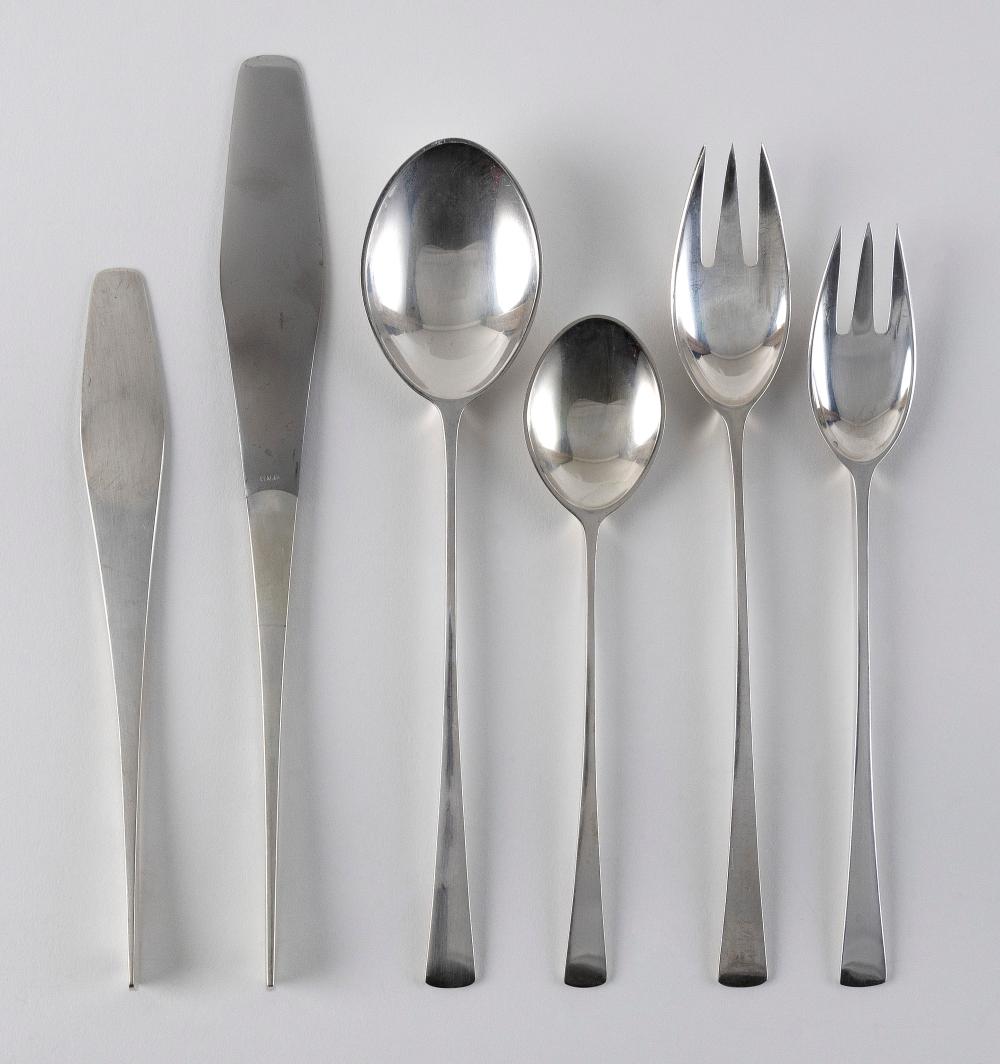 Appraisal: JENS QUISTGAARD FOR DANSK TJORN STERLING SILVER FLATWARE SERVICE DENMARK