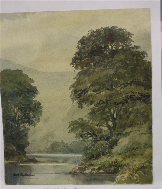 Appraisal: Keith Burtonshaw four watercolours of the lake district Windermere Yewdale