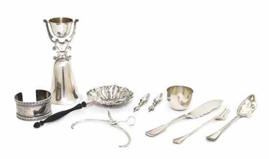 Appraisal: A Collection of American Sterling Silver Articles comprising a wager