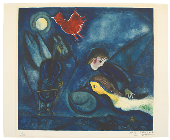 Appraisal: MARC CHAGALL after Aleko Color aquatint and etching x mm