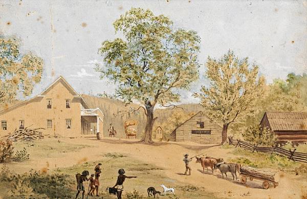 Appraisal: George Henry Burgess American - Mother Lode Inn circa watercolor