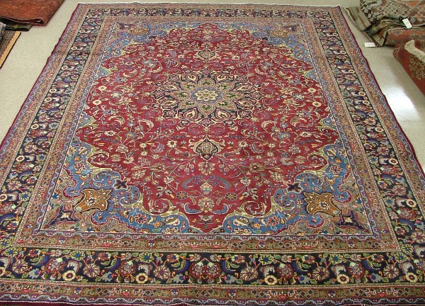 Appraisal: PERSIAN KHORASAN CARPET Khorasan province northeastern Iran floral and central