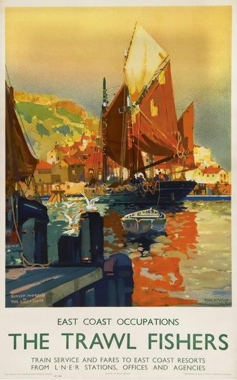 Appraisal: MASON Frank H RI THE TRAWL FISHERS LNER lithograph in