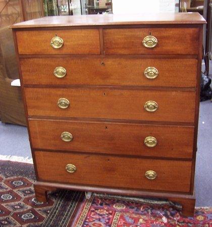 Appraisal: An early th Century mahogany chest the rectangular top with