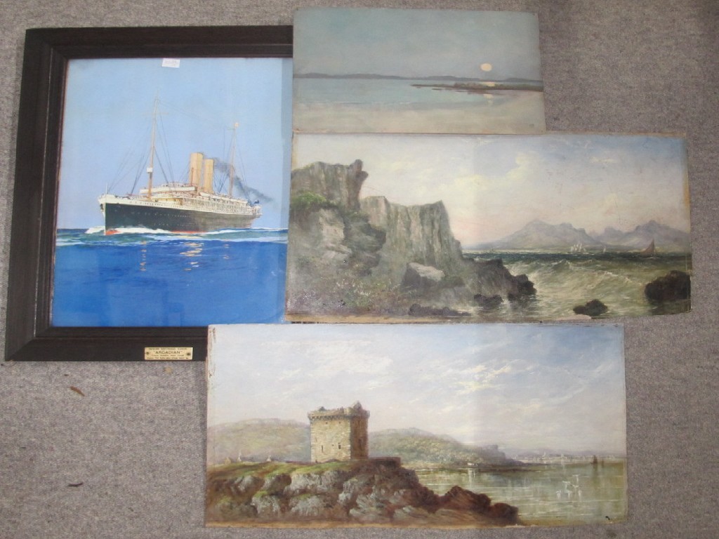 Appraisal: Lot comprising two oils on card signed J B Prentice