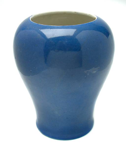 Appraisal: A Chinese blue glazed vase height in