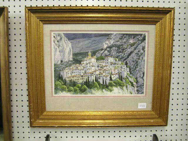 Appraisal: Fine Watercolor Pen Ink by Carlos Dinez listed California artist