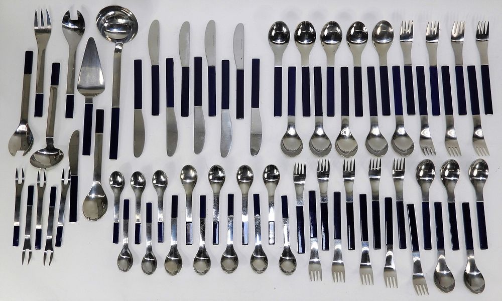 Appraisal: PC Carl Aubock for Rosenthal Blue Flatware Germany th Century