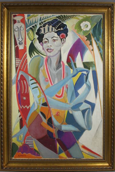 Appraisal: th Century signed Carson cubist dancer o c x in