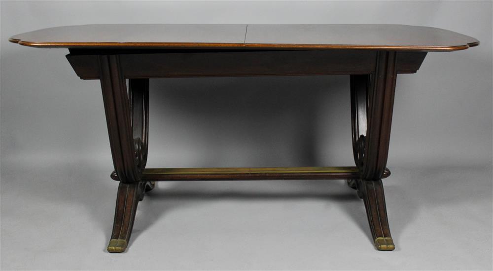 Appraisal: FRENCH 'S BRONZE MOUNTED INLAID MAHOGANY EXTENSION DINING TABLE POSSIBLY