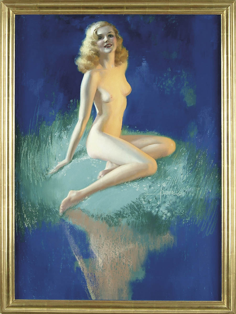 Appraisal: ROLF ARMSTRONG American - VENUS NUDE WOMAN SEATED AT LAKE