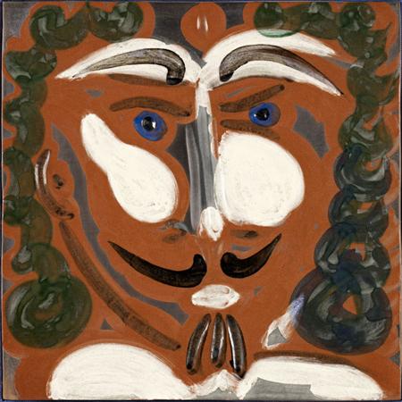 Appraisal: PABLO PICASSO SPANISH - VISAGE A LA BARBICHE - Red