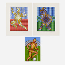 Appraisal: Victor Vasarely GOLF TENNIS PLAYER FOOT SOCCER PLAYER THREE WORKS