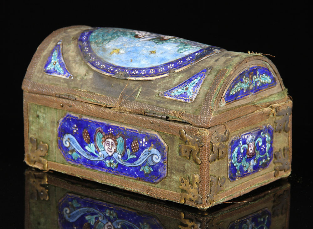 Appraisal: - th C Limoges Enamel on Copper Box th century