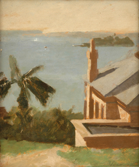 Appraisal: Hayward Veal - Kirribilli House View to Sydney Harbour oil