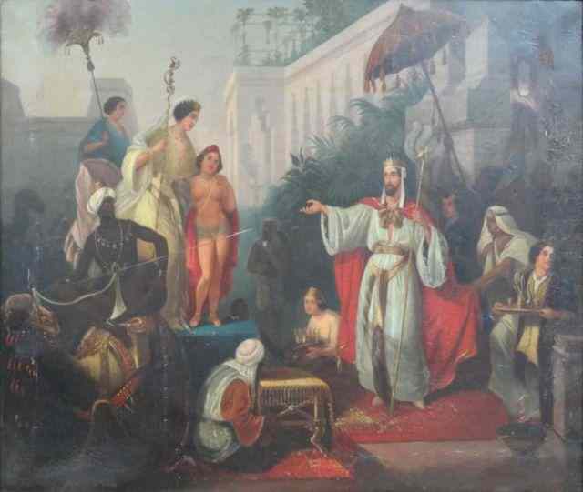 Appraisal: Signed O C ''King Solomon Receiving the Queenof Sheeba ''