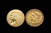 Appraisal: COINS - American gold coins Indian head Liberty head XF