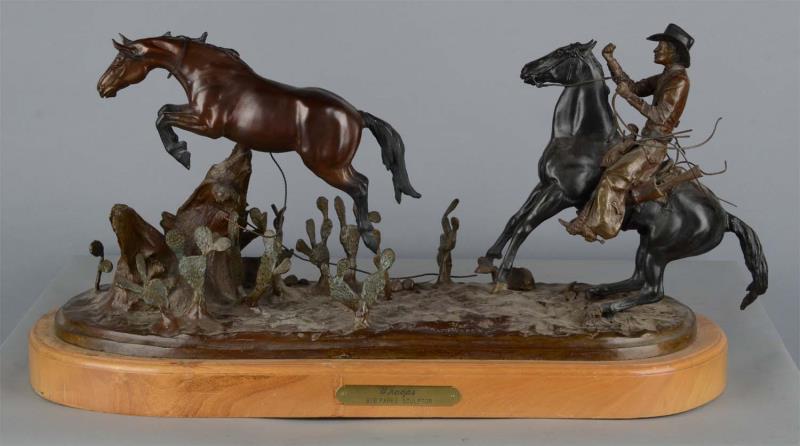 Appraisal: Bob Parks Old West Bronze Sculpture Entitled Whoops this bronze