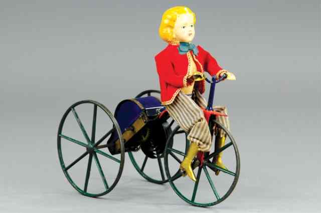 Appraisal: GIRL ON VELOCIPEDE Pat 's Arthur Allen design Stevens and