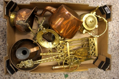 Appraisal: A good collection of copper and brass wares to include