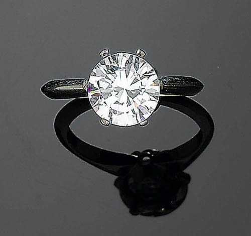 Appraisal: BRILLIANT-CUT DIAMOND RING ca White gold Classic solitaire model the