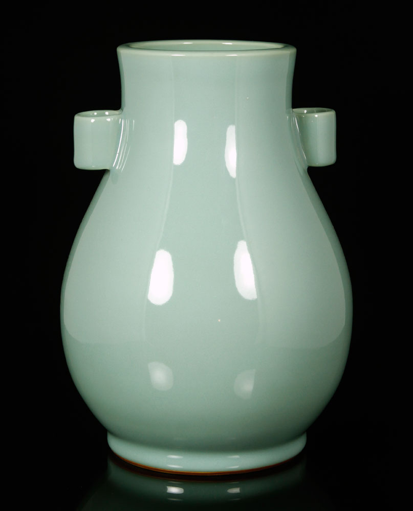 Appraisal: - Chinese Celadon Zun Style Vase Chinese celadon Zun style