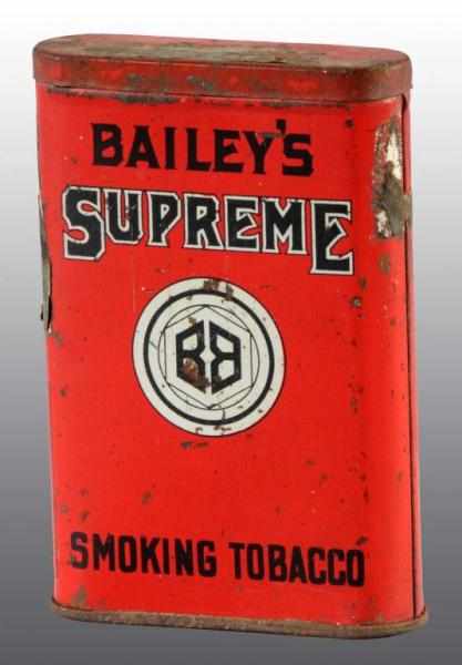 Appraisal: Bailey's Supreme Pocket Tobacco Tin Description Partial paper label Condition