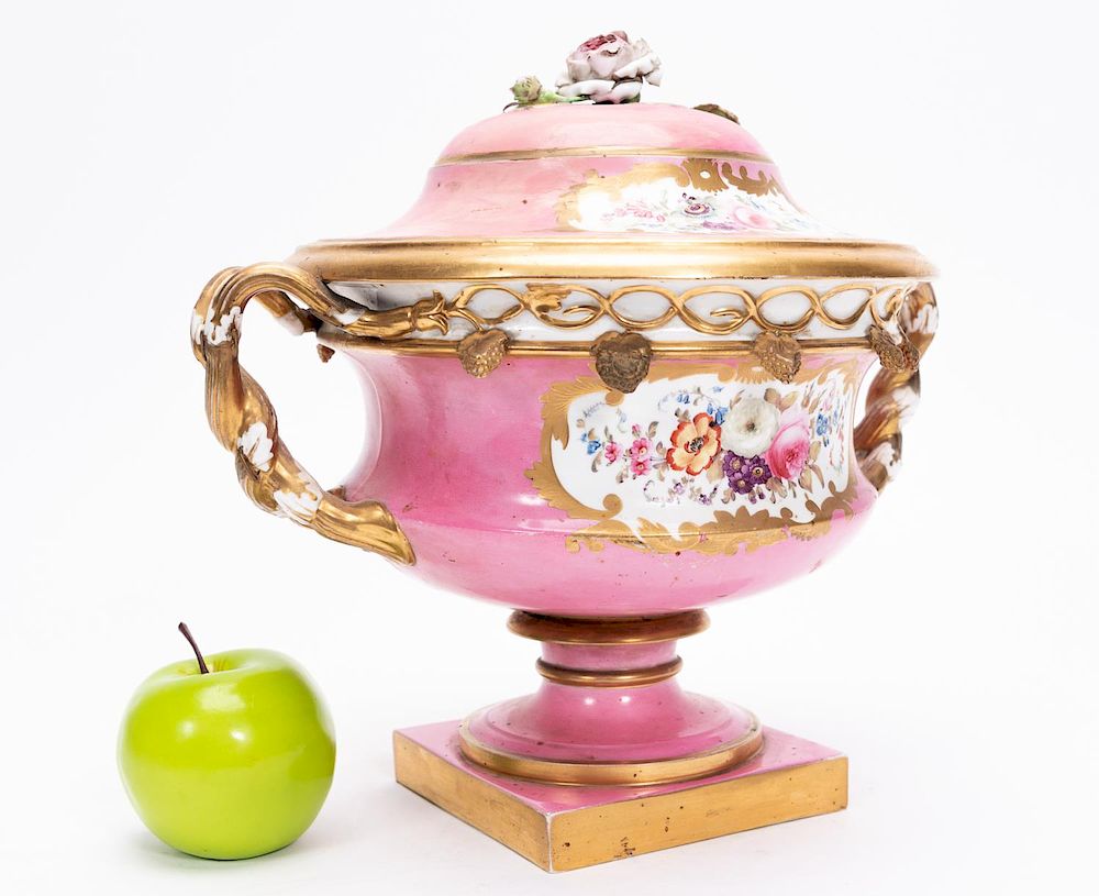 Appraisal: Late th C Sevres Style Pink Porcelain Tureen Late th