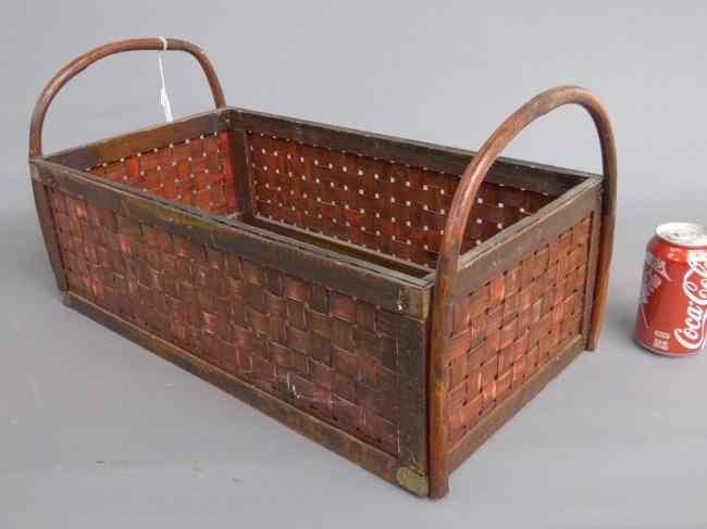 Appraisal: Basket in red paint