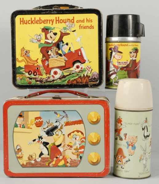 Appraisal: Lot of Metal Lunchboxes Description Includes a Huckleberry Hound and