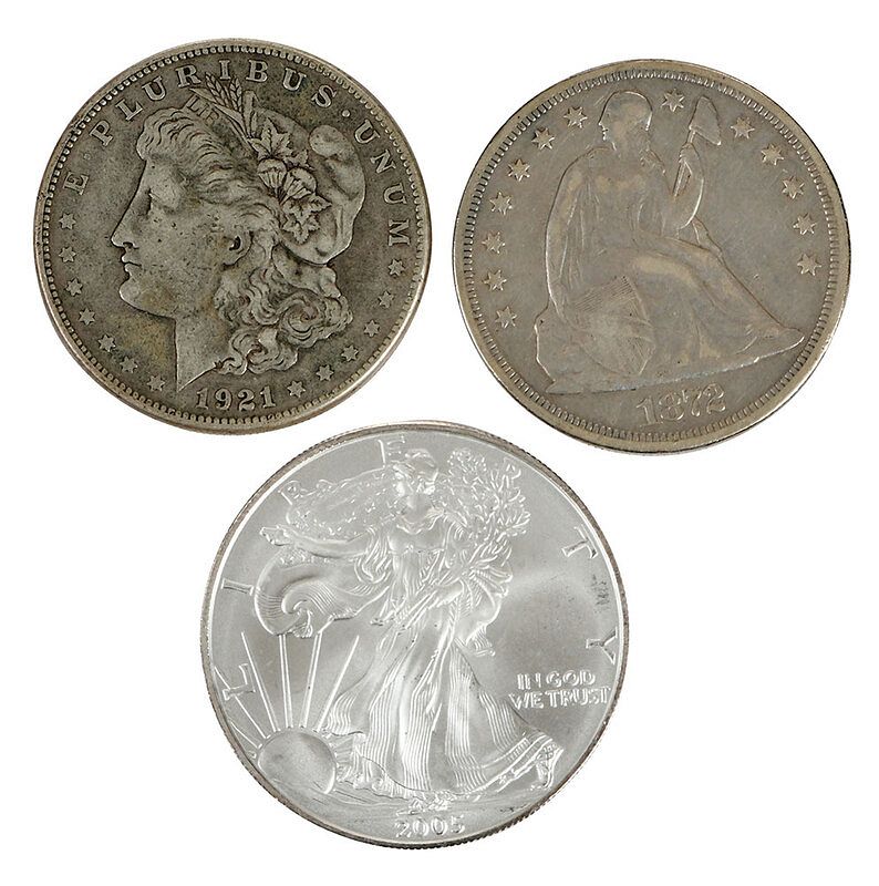 Appraisal: United States Silver Dollar Group Seated Liberty Dollar Morgan Dollars