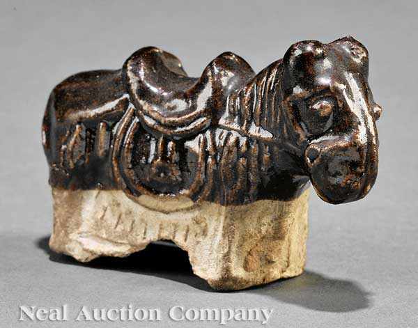 Appraisal: A Chinese Cizhou-Style Miniature Pottery Figure of a Horse probably