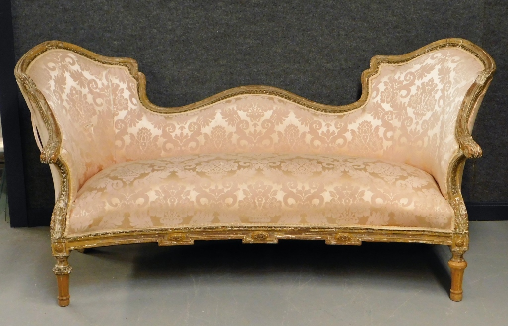 Appraisal: AMERICAN VICTORIAN FINELY CARVED UPHOLSTERED SOFA United States th CenturyShapely