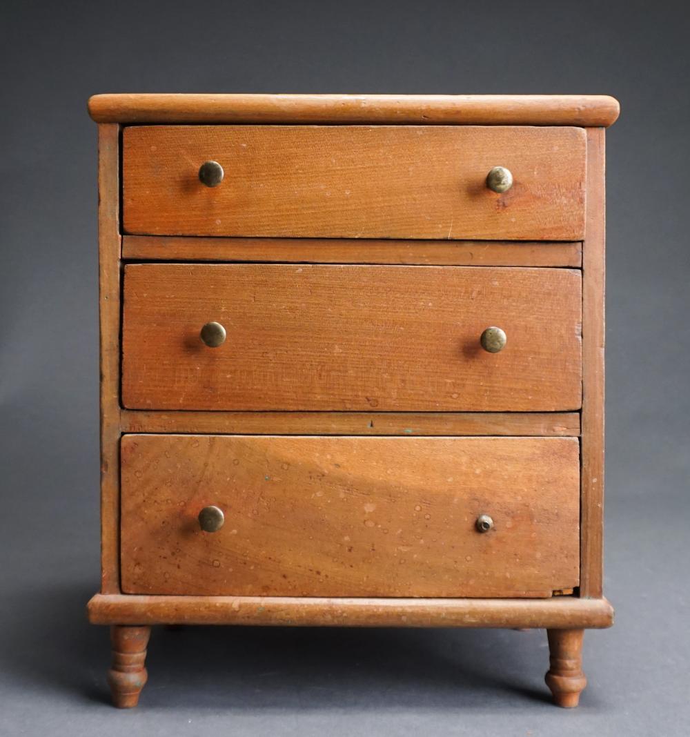 Appraisal: FEDERAL STYLE MAHOGANY DIMINUTIVE CHEST OF DRAWERS X X IN