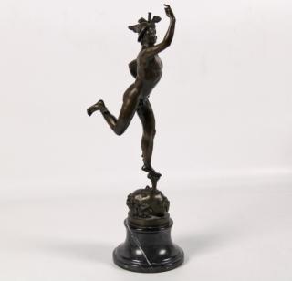 Appraisal: MOREAU BRONZE FIGURE OF MERCURY BRONZE FIGURE OF MERCURY RESTING