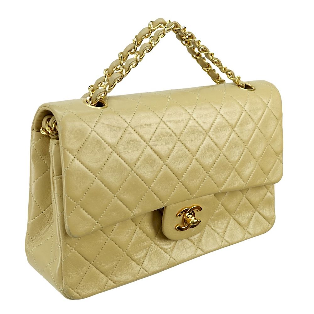 Appraisal: Chanel Bag Chanel Beige Quilted Leather Classic Double Flap Bag